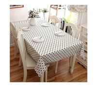 ANAZOZ Nappe Carrée, Beige, À Pois Noir, Coton Lin, 120x120CM, Nappe de Table Anti Tache, Decoration, Protection