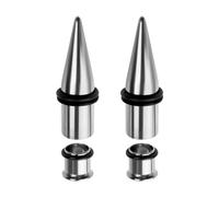 ANAZOZ Piercing Oreille Ecarteur 8mm, Acier Inoxydable, Argent, 4PCS