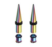 ANAZOZ Piercing Oreille Ecarteur 8mm, Acier Inoxydable, Multicolore, 4PCS