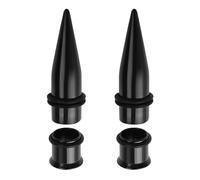 ANAZOZ Piercing Oreille Ecarteur 8mm, Acier Inoxydable, Noir, 4PCS