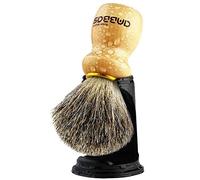 Anbbas Blaireau de rasage poils de blaireau de grande qualité avec support de brosse Noir pour Homme