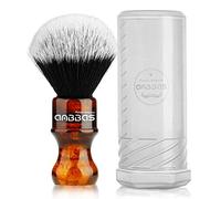 Anbbas Blaireau Rasage Avec Manche en Résine,blaireau synthétique,Qualité Supérieure,Bon Choix Pour Brosse Rasoir Blaireau Homme