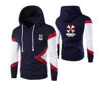 ANBCUOT Sweatshirts Homme Resid.ent evil, Pull Coupe Ajustée Imprimé de Manches Longues, Vêtement Classique Décontracté, Printemps et Automne(Navy blue,3XL)