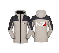 ANBCUOT Vestes de Pluie Légère N.7, Pluie Manteau Automne Hiver Veste(Beige,M)