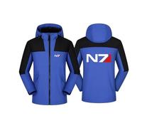 ANBCUOT Vestes de Pluie Légère N.7, Pluie Manteau Automne Hiver Veste(Blue,M)