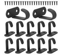 ANBEEISS 20 Pcs Crochet Plafond Charge Lourde, Crochets de Plafond Support Robuste pour Hamac de Chaise Maison, Yoga Sac de Frappe Boxe Balançoire, Cuisine, Tasses, Manteaux, Lampes, Plantes(Noirs)