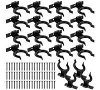 ANBEEISS 20 Pcs Fixation Plinthe Cuisine, Attache Clip Plinthe Cuisine Fixations Clips de Plinthes de Cuisines Tables Armoires, Support de Clip de Fixation Pied Meuble 32-36 mm, avec 60 Vis