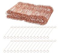 ANBEEISS 250 Pcs Liens à Boucles Galva, 1,0 mm x 120 mm Attaches de Fils de Liaison en béton avec œillet, Fil à Doubles Boucles pour Machine à Liage Machine à Tordre
