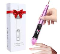 ANBEISTEE Ponceuse pour Ongles Electrique Sans fil, 35000RPM, Portable et Rechargeable, pour les Ongles en Acrylique, gel et Poudre, rose