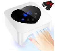ANBEISTEE UV LED Lámpara de Uñas, Lámpara de Uñas Recargable Secador de Uñas Inalámbrico Luz de Esmalte de Gel con 5 Ajustes de Temporizador, Lámpara Profesional de Secado Rápido