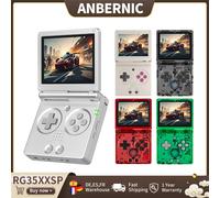Anbernic - Console de jeu portable rétro RG35XXSP, écran IPS 3.5 pouces, Linux 64 bits, prise en charge WiFi, Bluetooth, Streaming, sortie HDMI-TV Silver
