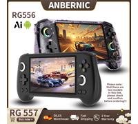 ANBERNIC - Console de jeu Portable RG557 RG556, écran AMOLED de 5.48 pouces, ventilateur de refroidissement Android, lecteur de jeu vidéo Portable, sortie AI 1080P DP RG556 Blue TR