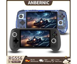 ANBERNIC RG556 Console de jeux Portable 5.48 ''AMOLED 1080*1920 écran Android 5500mAh lecteur de jeux vidéo Portable Assistant AI Black 128G