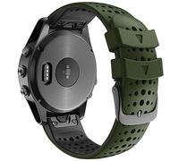 ANBEST Bracelet Compatible avec Garmin Fenix 6 Pro/Fenix 7/EPIX 2, 22mm Bande en Silicone de Remplacement pour Forerunner 965/955/945/935, Vert Armée/Noir