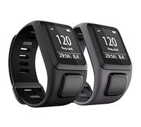 ANBEST Bracelet en TPU Compatible avec Tomtom Runner 3/Spark 3/Runner 2/Adventurer 2 Bracelet, Bande Confortable Adapté au Tomtom Runner 2 Music/Spark 3 Cardio Montre Intelligente, Noir + Gris