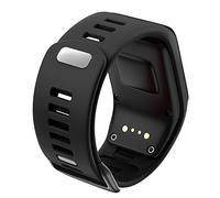 ANBEST Bracelet en TPU Compatible avec Tomtom Runner 3/Spark 3/Runner 2/Adventurer 2 Bracelet, Bande Confortable Adapté au Tomtom Runner 2 Music/Spark 3 Cardio Montre Intelligente, Noir