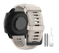 ANBEST Bracelets en Silicone Compatibles avec Garmin Instinct/Instinct Esports Bracelet, Sports Bracelet de Remplacement Souples pour Instinct Tactical/Tide/Solar, Blanc Toundra