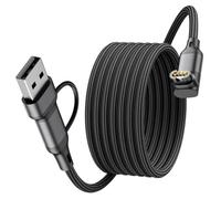 ANBEST Câble de charge 2 en 1 pour montre Garmin, cordon d'alimentation USB C en forme de L pour Garmin Fenix 8 E 7 7X 7S 6 Solar, Forerunner 970 965 955 945 570 265 255 245 170 165 70 55 45 (noir, 1