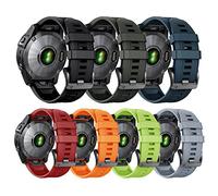 ANBEST Compatible avec Fenix 6X Pro/Fenix 5X/Fenix 7X Bracelet, Quickfit 26mm Sport Bracelet en Silicone de Remplacement pour Fenix 6X/Enduro 2/Fenix 5X Plus/Fenix 3HR/Descent MK2/Descent MK1 Banda