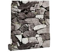 ANBILILA Rocher Auto-adhésif Papier Peint, 44,5x1000CM Pierre de Brique Auto-adhésive Papier Peint en Vinyle étanche décoration Murale pour Murs Décoratifs