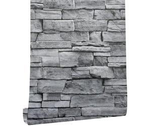 ANBILILA Rocher Auto-adhésif Papier Peint, 44,5x1000CM Pierre de Brique Auto-adhésive Papier Peint en Vinyle étanche décoration Murale pour Murs Décoratifs