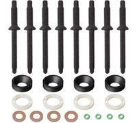 ANBOO 16 x Kit Joint Injecteur 1.6 HDI et 8 Vis, Kit de Joints Toriques D'injecteur Diesel Compatible avec Peugeot 207 307 Citroen C2 C3 Xsara 198299 1982A0