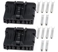 ANBOO 2 Pièces Connecteurs de Réparation Feux Arrière avec Cosses Connecteur Rectangulaire pour Peugeot 207, 307, 308 et Citroën C2, C3, C4, 98821-1061, 12 V Prise de Support de Lampe Automobile