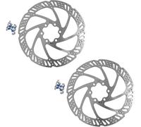ANBOO 2 Pièces Disque de Frein pour Freins 6 Trous,160mm Disque de Frein Rotors en Acier Inoxydable Vélo Frein À Disque Center Lock Rotor avec 12 Boulons