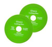 ANBOO 2 Pièces Disque Diamant 115 mm, Disque à Tronçonner Verre, Disque de Coupe pour Meuleuse d'angle pour Porcelaine, Verre, Jade, Bouteilles de Vin (Ø 22,23 mm Vert) (Vert-2PCS-115MM)