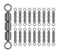 ANBOO 20 x Émerillons de Pêche, Émerillons Triples de Pêche, Émerillons Triples de Pêche pour Truite, Émerillons Triples pour Pêche, Accessoires de Pêche Émerillons, Émerillons à Roulement à Billes