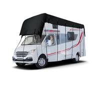 ANBOO Bâche de caravane, 5 x 3 m, en tissu Oxford 210D, imperméable, résistante au soleil, au vent, noire