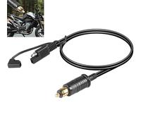 ANBOO Connecteur SAE 12-24V vers Adaptateur ，DIN Plug vers Connecteur Adaptateur SAE，avec Capuchon Anti-poussière, Compatible avec Motos Triumph, Victory, Ducati Multistrada