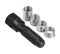 ANBOO Ensemble de 5 Outils de réparation de Filetage de Bougies d'allumage M14 x 1,25, Rethreading Bougie, Kit de refiletage de Culasse 4 Inserts