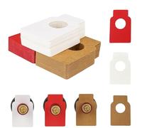 ANBOO Lot de 150 étiquettes de bouteille de vin imperméables à suspendre en papier kraft rouge et blanc pour l'organisation de la cave, l'identification des carafes et l'affichage des boissons - 5,7 x