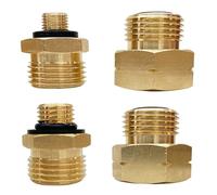 ANBOO Lot de 4 adaptateurs pour bouteille de gaz européenne, kit d'adaptateurs pour bouteilles de gaz européennes, kit de remplissage de bouteilles de gaz européen, adaptateur pour bouteilles de gaz