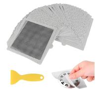 ANBOO Lot de 40 tamis à cheveux de douche, 15 x 15 cm, autocollants jetables, attrape-cheveux, avec grattoir pour salle de bain, cuisine, caniveau de douche
