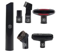 ANBOO Lot de 6 accessoires pour aspirateur - Brosse de nettoyage pour plancher en bois dur avec adaptateur de tuyau standard de 32 mm à 35 mm