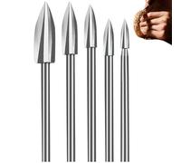 ANBOO Outils de Sculpture avec gouge et mèches 1/8 pouce, accessoires pour outils rotatifs, 5 pièces