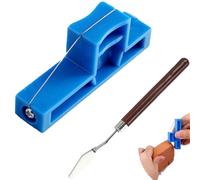 ANBOO Outils Poterie, Outils Argile 7x2,8 Cm En Bleu,Idéal Pour Céramique Et Poterie, Outil De Coupe D'Argile Flexible, Outil Précis Pour Modelage, Profile Rib Bundle Pottery Shaper Tool