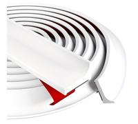 ANBOO Plinthe autocollante de finition de cuisine - 2 cm x 1,2 cm x 1,5 m - Pour douche et cuisine - lèvre en caoutchouc imperméable - Plinthe murale en silicone flexible - Blanc