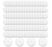 ANBOO Rondelles en Plastique, 45mm, Polypropylène, Blanc, 100pcs, Rondelles Plates pour Fixation et Support des Panneaux Isolants en Mousse