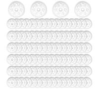 ANBOO Rondelles Plates en Plastique, 45mm, Polypropylène, 200pcs pour Fixation et Support des Panneaux Isolants en Mousse