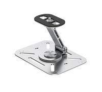 ANBOO Support de vidéoprojecteur, rotatif à 360°, réglable en hauteur, double tête sphérique, pliable, portable pour table/mur, compatible avec la plupart des projecteurs, argenté