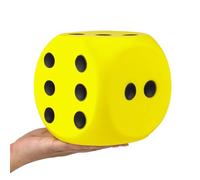 Anboor Large Mousse de Mousse Squsies Jumbo Dice for Classroom Game Dice Toys Toys Collection Gift Collection Decorative (Jaune)
