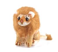 ANBOOR Lion en peluche réaliste, 22 cm, lion en peluche douce et mignonne pour enfants, animal sauvage réaliste comme décoration pour fête d'anniversaire