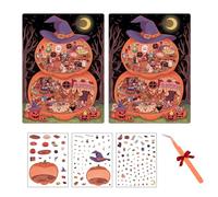 ANBOOR Lot de 2 grands autocollants 3D à faire soi-même, réutilisables, pour Halloween - Créez votre propre autocollant de scène de maison pour enfants et adultes pour soulager le stress et vous
