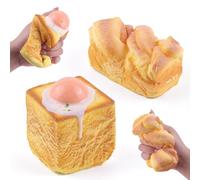 Anboor Lot de 2 Jouets Squishies en forme de pain, Jouets en mousse à presser lentement avec parfum - Jouets anti-stress pour enfants, adolescents et adultes