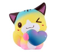 Anboor Squishies Collection Chat Lentement en Hausse Jouets Anti-Stress Fantaisie et Gadgets Accessoires de Fete Noël Kawaii Convient Aux Jeux pour Adultes Enfants (Amour, Lot 1)