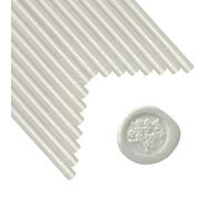 ANBOSE Bâtons de Sceau de Cire - 16 Pièces Pour Pistolet à Colle - Blanc Nacré - 0,44 Pouce