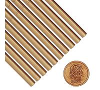 Anbose Lot de 10 bâtons de cire marron pour sceau de cire vintage pour invitations de mariage, enveloppes à lettres